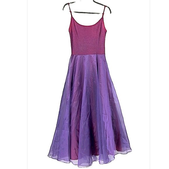Vintage Dresses & Skirts - Vintage 90s Y2K princess purple pink prom dress size medium